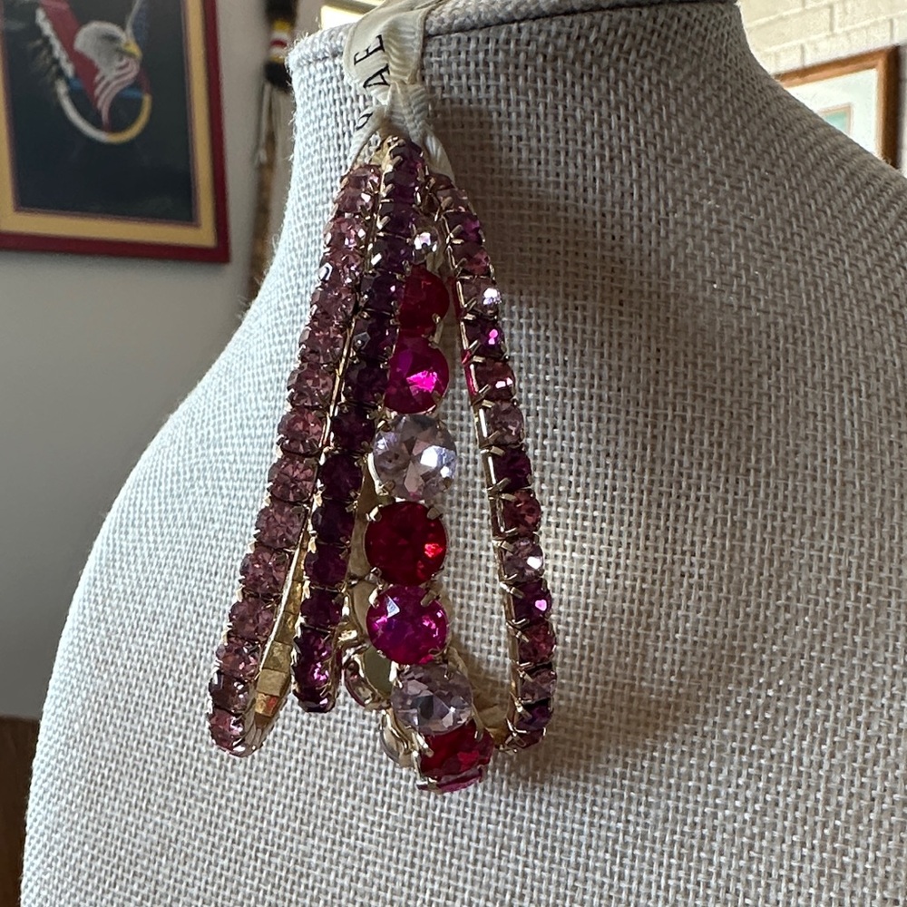 Glamorous Multi-Pink Crystal Stretch Bracelets